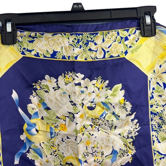 Boucheron Blue Silk Square Scarf - Picture 4 of 6